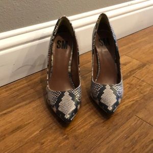 Snakeskin stiletto heels
